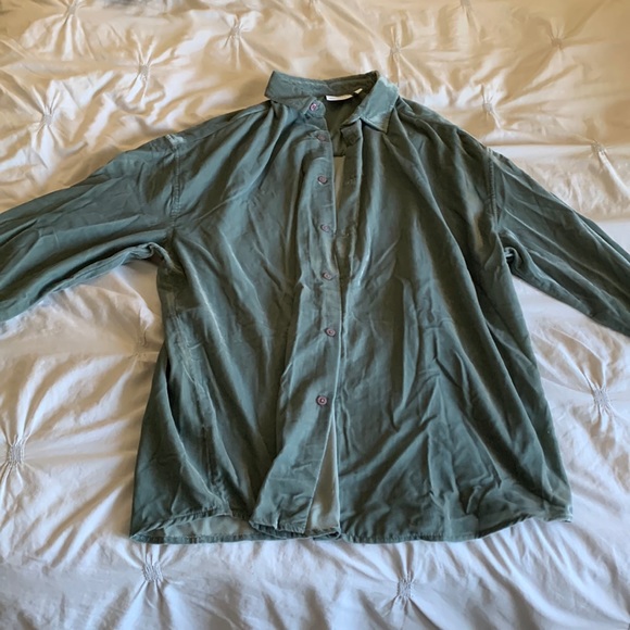 ASOS Suede Long Sleeve Button Up - Picture 1 of 2